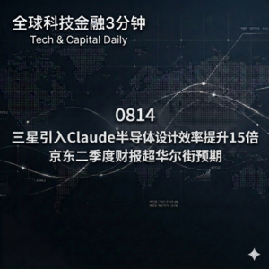 0814 三星引入Claude半导体设计效率提升15倍 京东二季度财报超华尔街预期