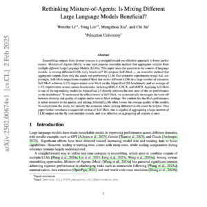 【第188期】Self-MoA:多Agent会比单个Agent强吗?