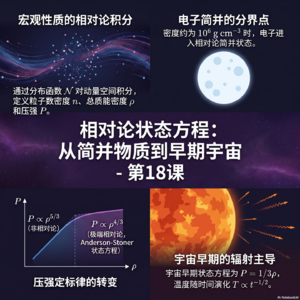 《现代经典物理学》第18课-相对论状态方程:从简并物质到早期宇宙