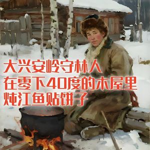 大兴安岭守林人，如何在零下40度的木屋里，做一锅炖鱼贴饼子？#助眠 #助眠故事 #睡前故事
