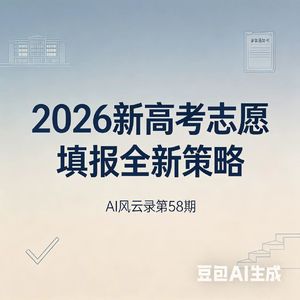 第58集 2026新高考志愿填报全新策略
