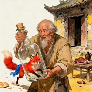 《聊斋》狐入瓶：老翁智斗偷食狐，贪心终困瓶
