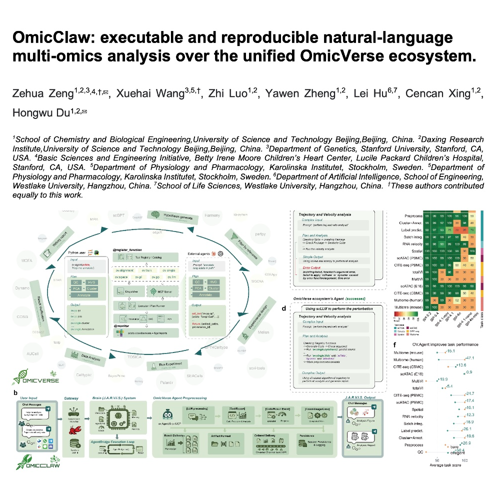 768-OmicClaw：自然语言驱动的全场景多组学分析平台