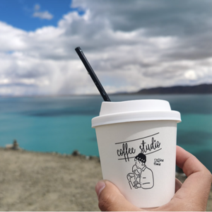 大湖大高原大天地，小车小女生小咖啡