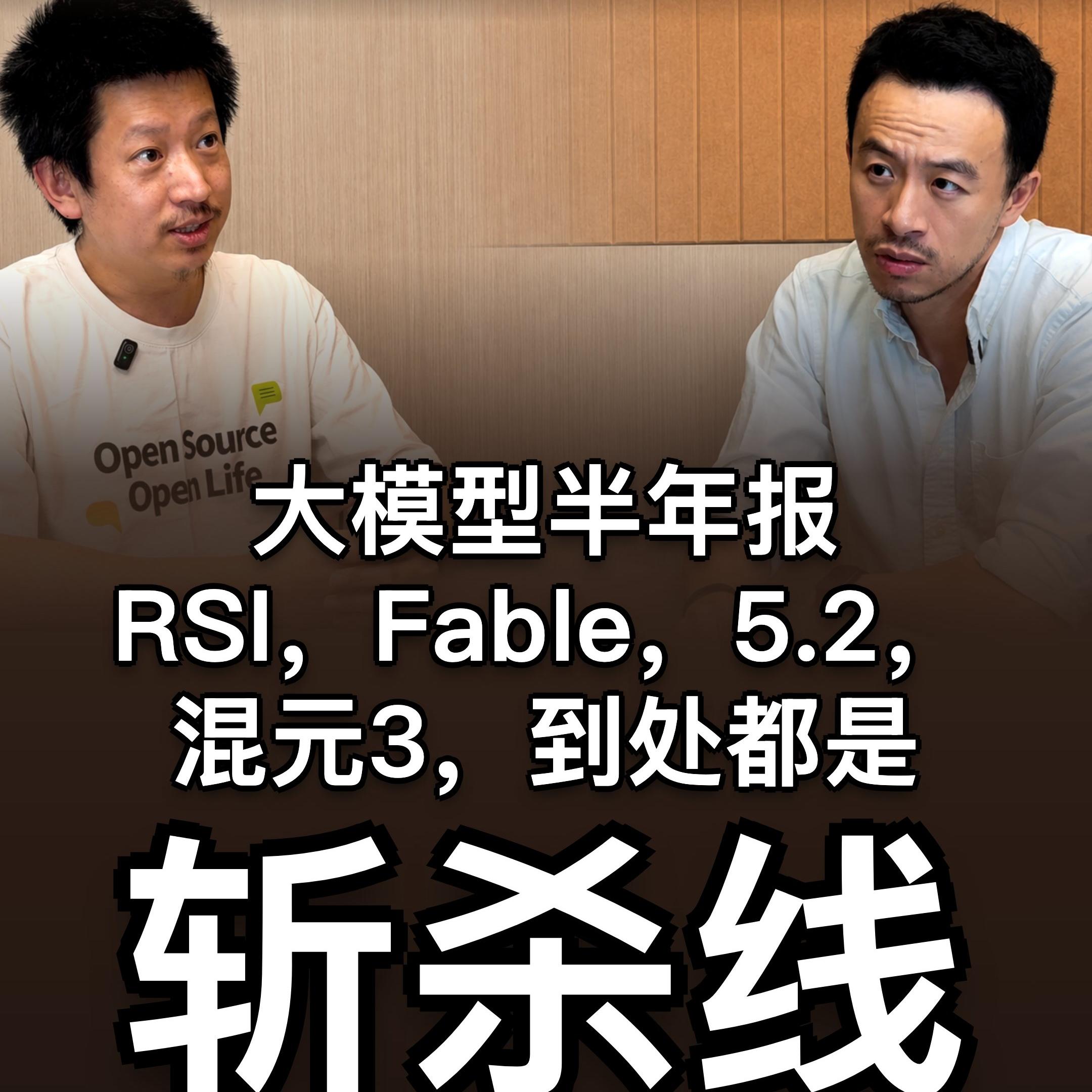 43. 大模型半年报：RSI，Fable，5.2，混元3，龙猫，到处都是斩杀线 - 王铁震 episode artwork