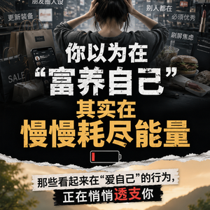 你以为在“富养自己”,其实在慢慢耗尽能量