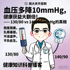 血压多降10mmHg，获益大翻倍！130/80 vs 140/90mmHg的真相~