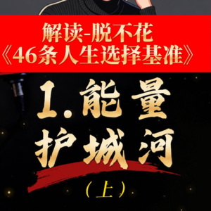《脱不花46 人生选择基准》解读：1.能量护城河（上）