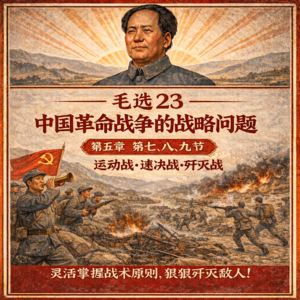 毛选 23 中国革命战争的战略问题 第五章 第七、八、九节 运动战 速决战 歼灭战