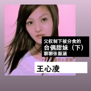 父权制下被分食的台偶甜妹（下）｜聊聊张韶涵、王心凌