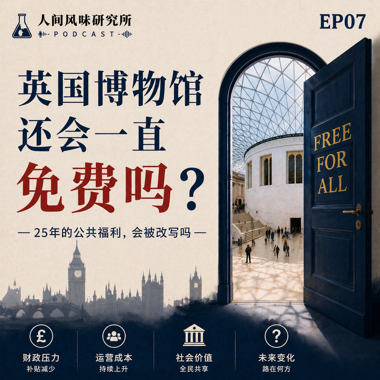 EP07博物馆奇妙谈:还能不能继续薅羊毛?英国博物馆免费政策非严肃考古 episode artwork