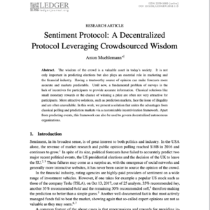 【第395期】(Ledger)区块链赋能的“情感协议”:如何用激励机制解决民调与专家预测失准的难题?
