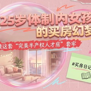 Vol.001 放弃“无痛买房”的25岁体制内女孩:算完30年的经济账,我决定去租350万大四居