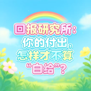 EP04 回报研究所：你的付出，怎样才不算“白给”？