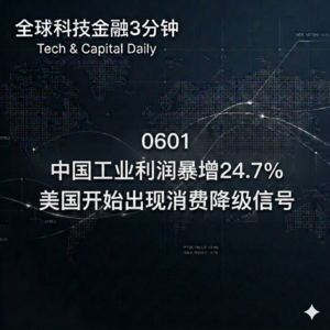 0601 中国工业利润暴增24.7% 美国开始出现消费降级信号