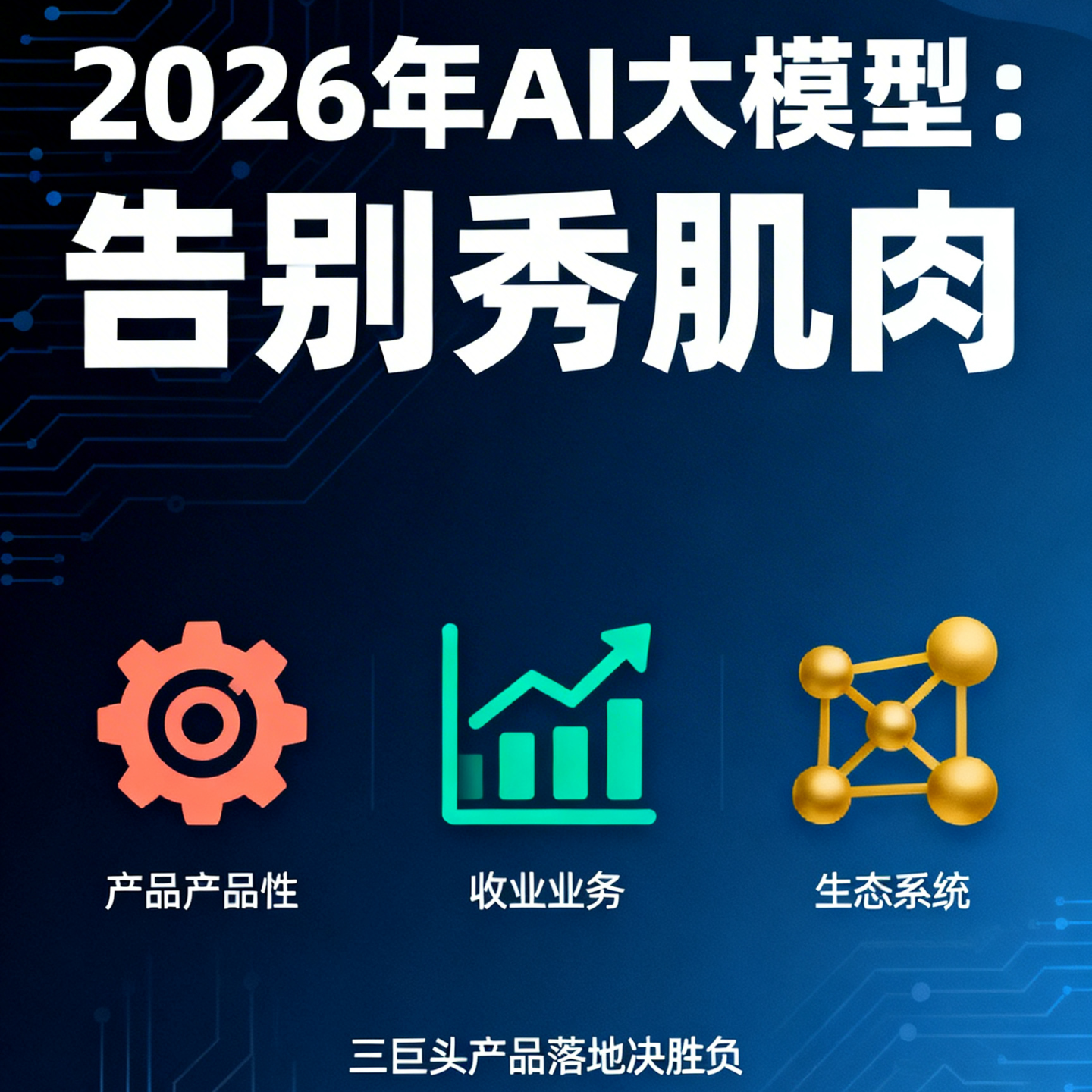 2026年AI大模型：告别秀肌肉，三巨头拼效率与生态