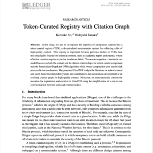 【第407期】(Ledger)PPR+DG13:去中心化策展如何用“引文网络”甄别专家与“博弈论”保证真话