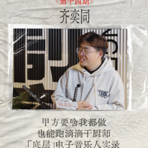 甲方要啥我都做，也能跑滴滴干厨师，「底层」电子音乐人实录。