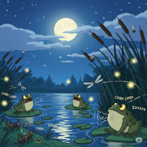 短暂的夏夜蛙鸣伴入眠