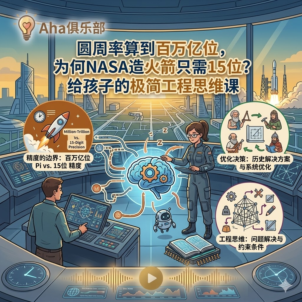 Vol2.1 【热点】 圆周率算到百万亿位，为何NASA造火箭只需15位？给孩子的极简工程思维课 episode artwork
