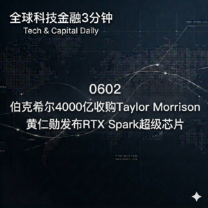 0602 伯克希尔现金收购Taylor Morrison 黄仁勋发布RTX Spark超级芯片