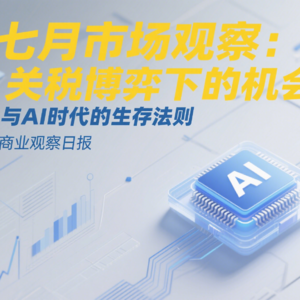七月市场观察:关税博弈下的机会与AI时代的生存法则 | 商业观察日报