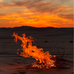 沙漠中的篝火
