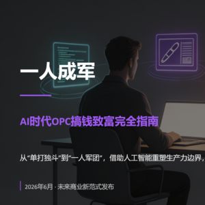 062《一人成军》AI时代OPC搞钱致富完全指南