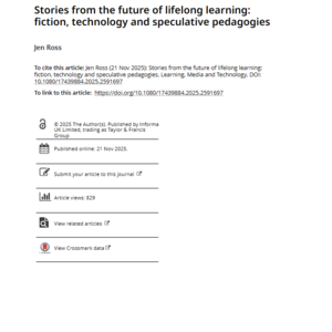 《来自终身学习未来的故事：虚构、技术与思辨教育学》