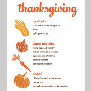 【089】Menu | 感恩节大餐菜单