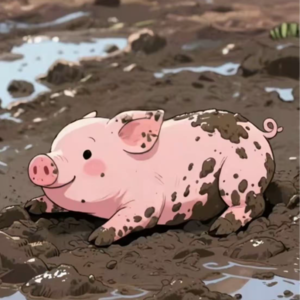 不爱洗澡的小猪