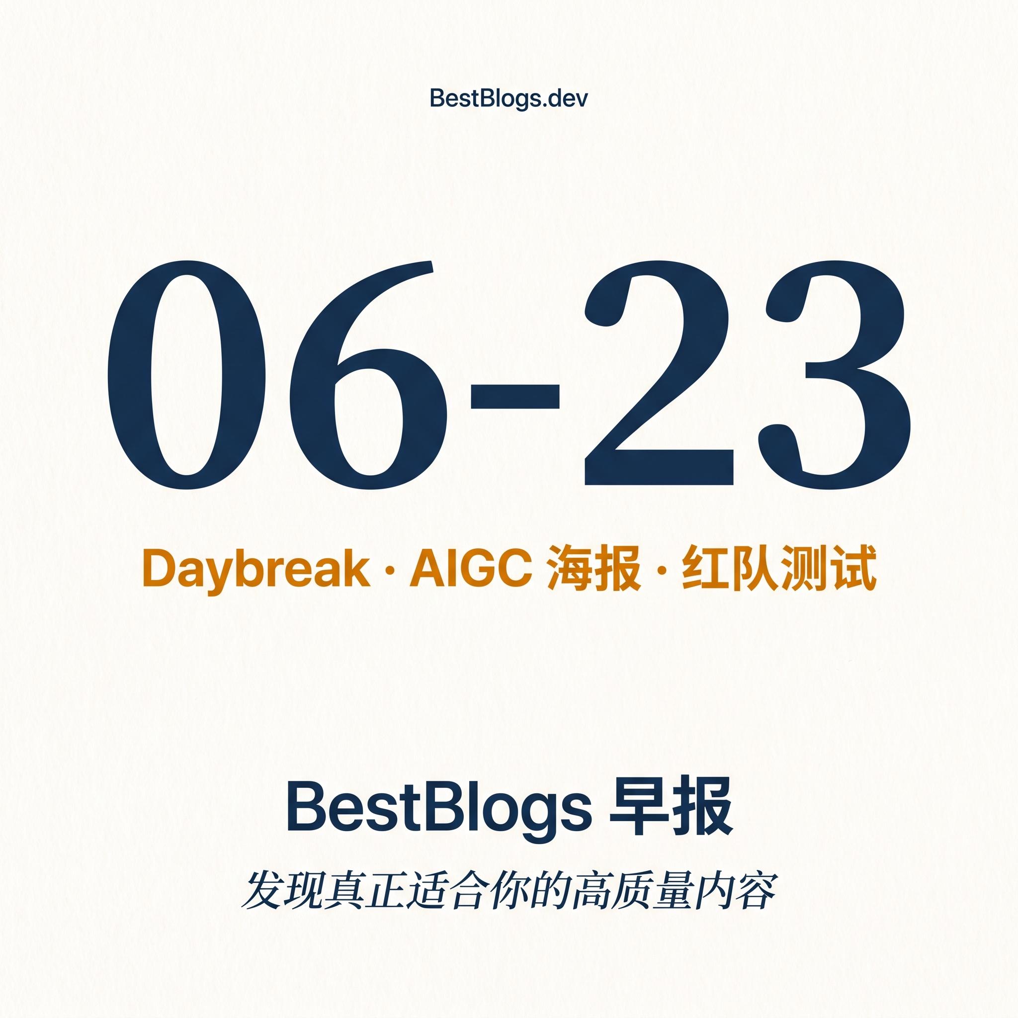 EP96 · AI 漏洞补丁、AIGC 海报闭环、模型红队 · 06-23 早报 episode artwork