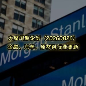 20260826-大摩周期论剑：金融、汽车、原材料行业更新