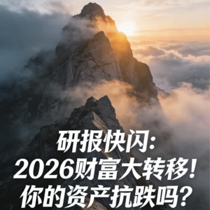 研报快闪：2026财富大转移！你的资产抗跌吗？