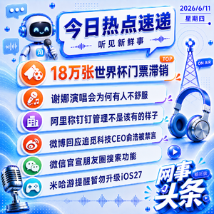 0611热点｜世界杯门票滞销;谢娜演唱会引争议;微信朋友圈支持搜索