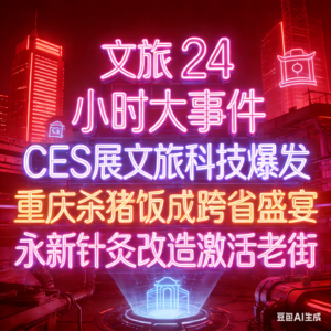1.12文旅前哨-文旅 24 小时大事件：CES 文旅科技爆发、重庆杀猪饭成跨省盛宴、永新针灸改造激活老街