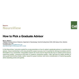093-How to Pick a Graduate Advisor