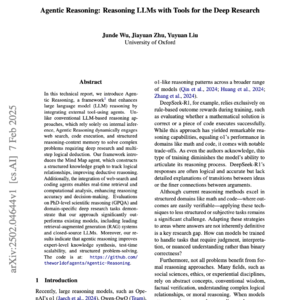 【第205期】Agentic Reasoning：推理性代理框架