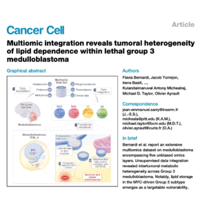 469-MYC-Driven Lipid Dependency in Medulloblastoma