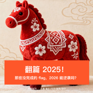 37-翻篇 2025！那些没完成的 flag，2026 能逆袭吗？