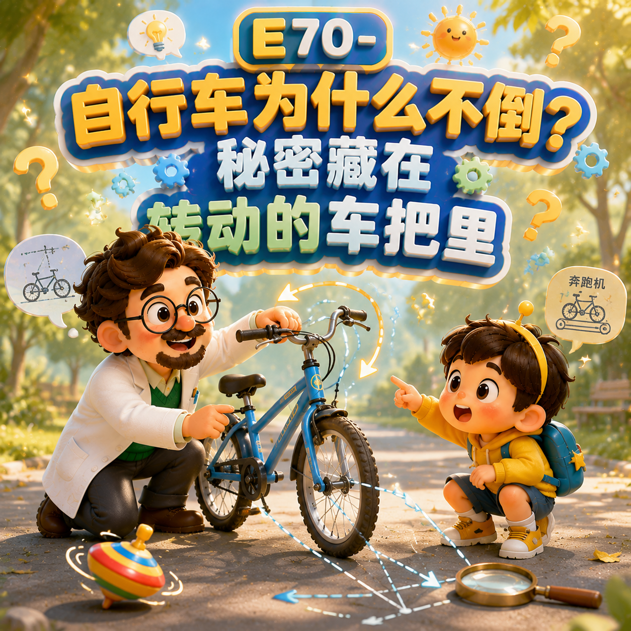 E70-自行车为什么不倒？秘密藏在转动的车把里｜交通工具与机械 episode artwork
