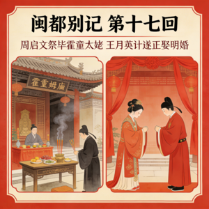 第十七回《周启文祭毕霍童太姥,王月英计遂正娶明婚》