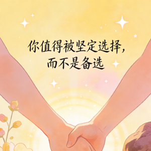 20. 你值得被坚定选择，而不是备选。