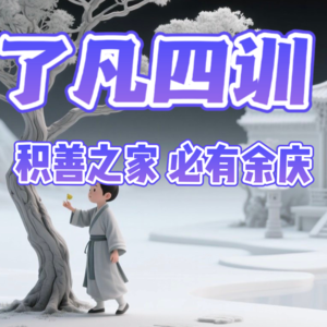 《了凡四训》（1）积善之家必有余庆体现在——步入中年，仍能保有一份纯粹天真之人，必定兼具非凡的勇气与深邃的智慧。