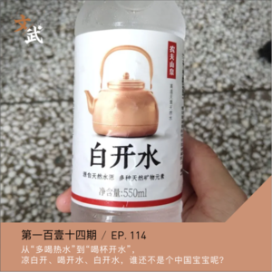 EP114 从“多喝热水”到“喝杯开水”，凉白开、喝开水、白开水，一瓶水的中国式进化~
