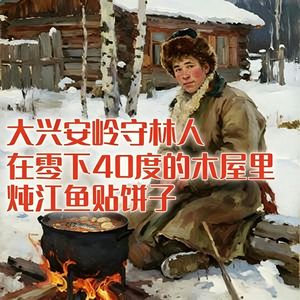 大兴安岭守林人，如何在零下40度的木屋里，做一锅炖鱼贴饼子？#助眠 #助眠故事 #睡前故事