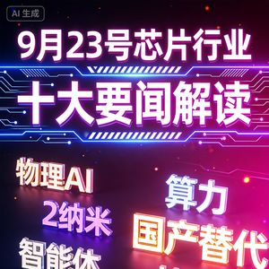 国产算力替代提速！芯片行业十大要闻解读 (0923)