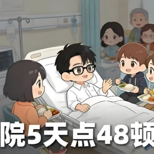 城会玩：住院5天点48顿VIP餐，能赔吗？