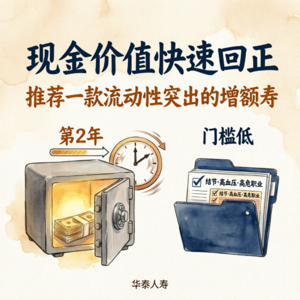 Vol.50 现金价值快速回正，推荐一款"流动性突出"的增额寿