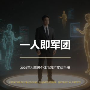 054《一人即军团》2026年AI超级个体“印钞”实战手册